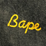 [L] A Bathing Ape Bape Vintage Bape Heads Denim Varsity Jacket