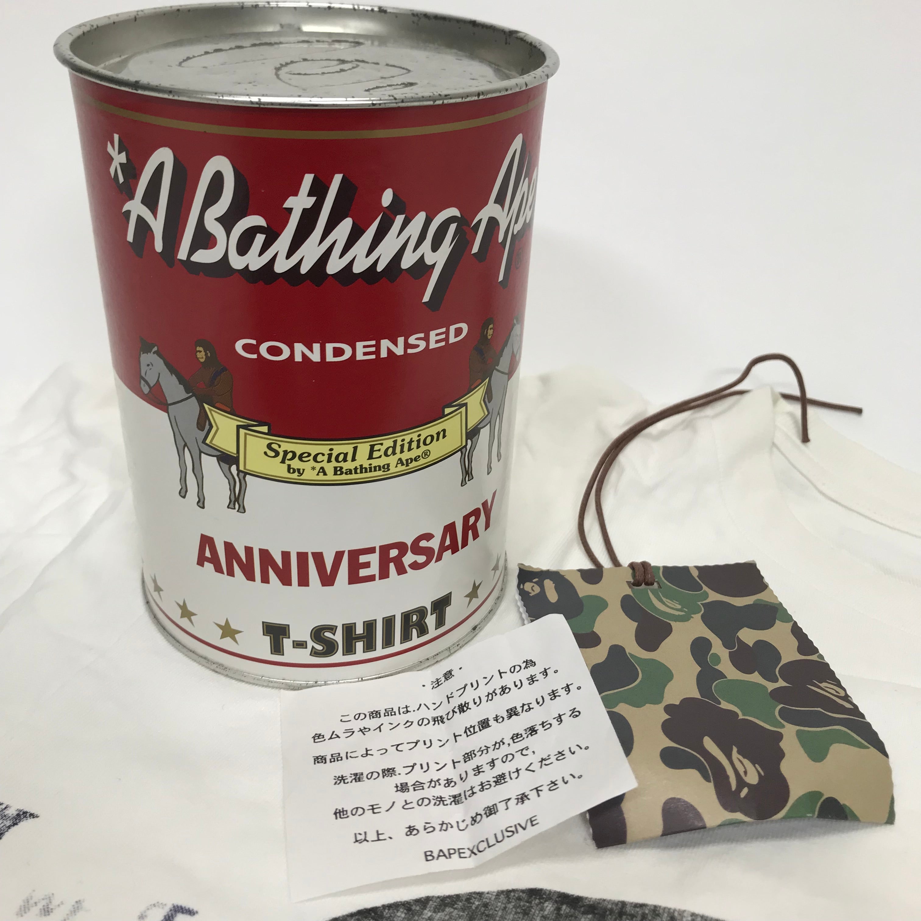 L] A Bathing Ape Bape Vintage Nigo Hand Print Soup Can Tee