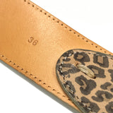 [36] Visvim 17SS Leopard Leather Belt 40mm Sand