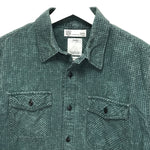 [S] Visvim 13AW Black Elk Houndstooth Cotton / Linen Flannel Shirt Green