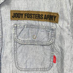[M] WTAPS 04SS Jody Foster's Army Cell L/S Chambray Shirt Blue