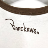 [S] A Bathing Ape Bape x Kaws 'Superman' Logo Ringer Tee Shirt White