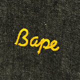 [M] A Bathing Ape Bape Vintage Bape Heads Denim Varsity Jacket