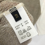 [M] Kapital Shark Biscuit Hemp Linen Knit 3/4 Shirt