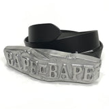 [L] A Bathing Ape Vintage Bape II Bape Solid Aluminum / Leather Belt