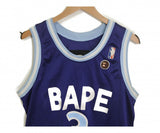 [M] A Bathing Ape Bape Vintage Soldier Basketball Jersey Blue