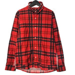 [L] Undercover SS03 Scab Flannel Shirt Red