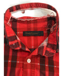 [L] Undercover SS03 Scab Flannel Shirt Red