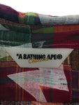 [M] A Bathing Ape Bape Patchwork Plaid L/S Shirt A