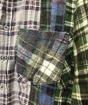 [S] Needles Rebuild Wide 7 Cut Vintage Flannel Shirt