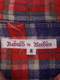 [S] Needles Rebuild Big Wide 7 Cut Vintage Flannel Shirt