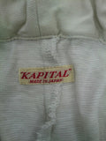 [M] Kapital Stripe Pattern Belted Shorts Beige
