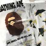 [L] A Bathing Ape Bape 1st Camo Sta Sweat Shorts Grey