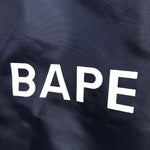 [M] A Bathing Ape Bape Satin Baseball Jacket Navy