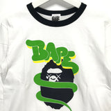 [S] A Bathing Ape Bape x Kaws Logo Ringer L/S Tee White