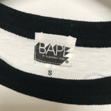 [S] A Bathing Ape Bape x Kaws Logo Ringer L/S Tee White