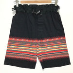 [S] DS! Kapital Stripe Pattern Belted Shorts Black