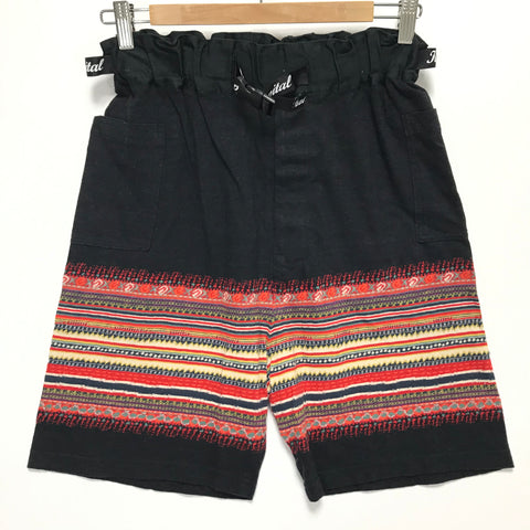 [S] DS! Kapital Stripe Pattern Belted Shorts Black