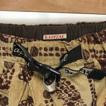 [S] DS! Kapital Paisley Corduroy Drop Crotch Belted Shorts Beige