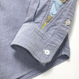 [M] Visvim Albacore Patchwork Giza Oxford L/S Shirt Blue