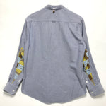 [M] Visvim Albacore Patchwork Giza Oxford L/S Shirt Blue