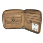 Visvim Leather Bi-Fold Zip Wallet Brown