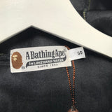 [S] A Bathing Ape Bape 1st Camo Boa Fleece Hooded Vest Green
