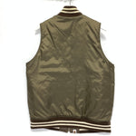 [L] A Bathing Ape Bape Vintage Sta Quilted Reversible Vest Brown