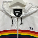 [L] A Bathing Ape Bape Vintage Footsoldier Rainbow Nylon Hooded Jacket