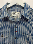 [M] Kapital Ranch Wear Hickory Stripe Indigo Coverall Jacket
