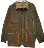 [L] Kapital Fleece Snap Button Work Jacket Brown
