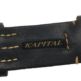 [1] Kapital Leather Potlach Cross Brass Nub Belt