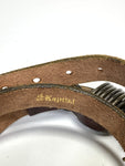 [L] Kapital Leather Brass Ring Belt Brown