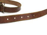 [L] Kapital Leather Brass Ring Belt Brown
