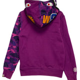 [M] A Bathing Ape Bape WGM Color Camo Sleeve Shark Hoodie Sweatshirt