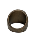 Kapital Brass Hippy Trail Peace Sign College Ring