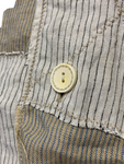 [M] Kapital Linen Frayed Patchwork Baseball Jersey Shirt