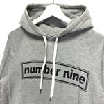 [M] Number Nine Bar Logo Pullover Hooded Sweatshirt Hoodie