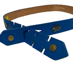 [1] Kapital Arrowhead Painted Leather Belt Blue