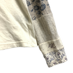 [2] Kapital Patchwork Sleeve V Neck L/S T Shirt Tee