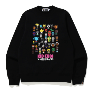 M or L] DS! Bape Kid Cudi Moon Man Baby Milo Crewneck Sweatshirt 
