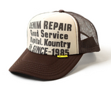 DS! Kapital Kountry Denim Repair PT 2Tone Mesh Trucker Cap Hat