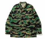 [S] DS! A Bathing Ape Bape Tiger Camo Military Shirt