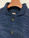 [L] Kapital Cotton Linen Knit Cardigan Sweater Indigo