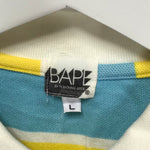 [L] A Bathing Ape Bape Bape Cotton Candy Patchwork Polo Shirt