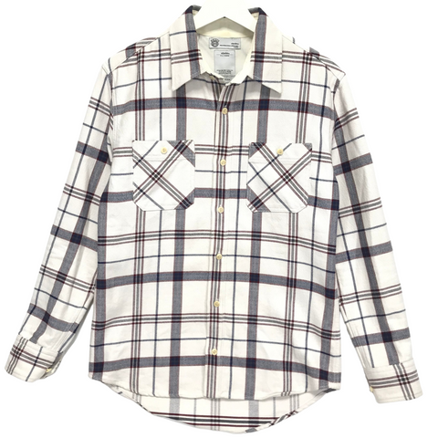 [S] Visvim Black Elk Flannel Shirt L/S Giza White