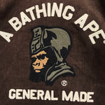 [M] A Bathing Ape Bape General Made Corduroy Jacket Brown
