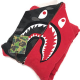 [L] A Bathing Ape Bape NFS WGM Shark Full Zip Hoodie Red