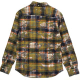 [L] Sophnet Camo Check Overprint Flannel Shirt Yellow