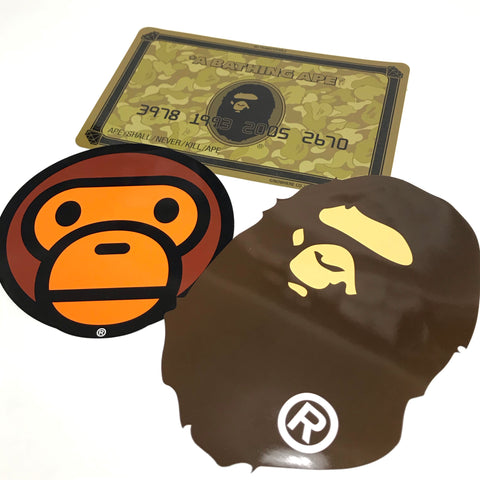 A Bathing Ape Bape Large 3 Sticker Set